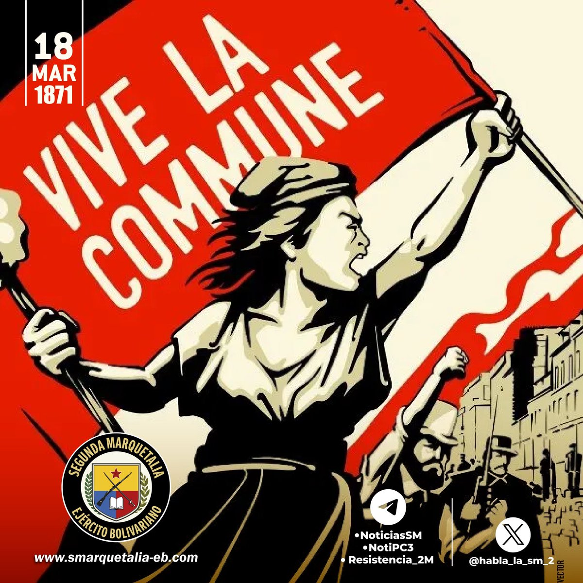 🧵La #Comuna de París, aunque solo gobernó la ciudad durante 72 días en la primavera de 1871, fue un evento revolucionario extraordinario que implementó un programa de reformas sociales y políticas muy avanzado para su época.