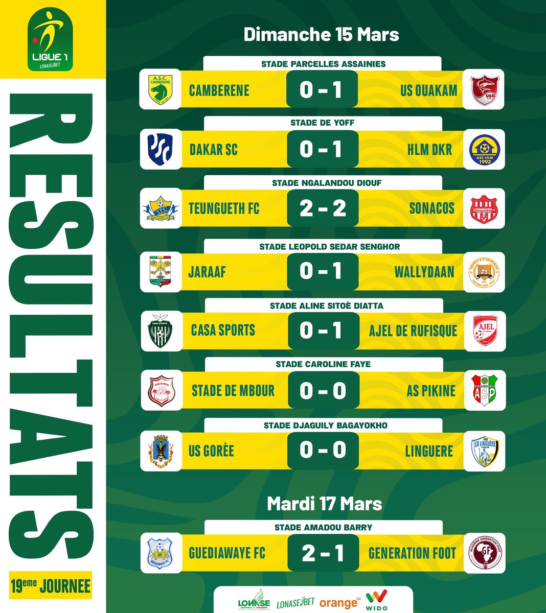 Ligue Sénégalaise de Football Professionnel tweet media