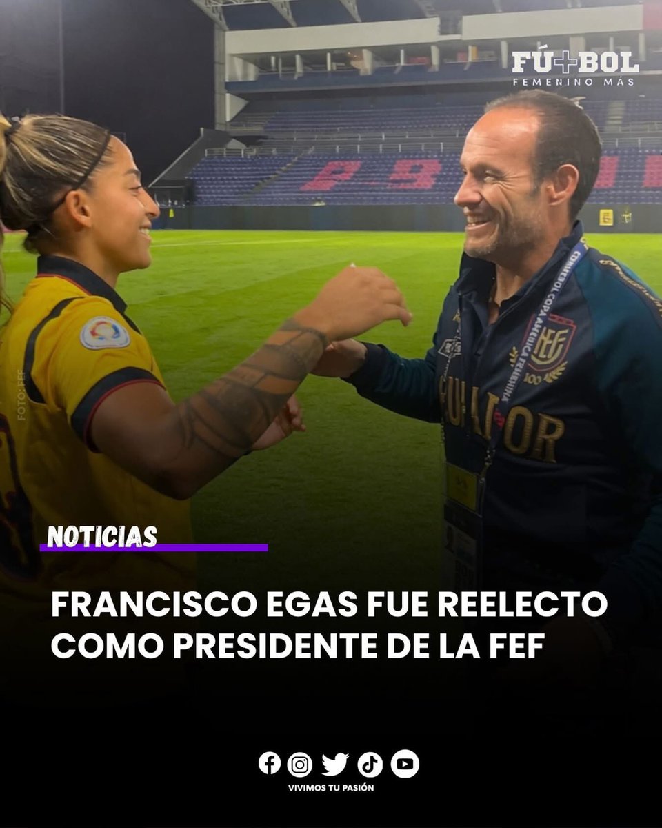 ¿Qué sigue para nuestro fútbol femenino tras la reelección en la FEF? 🇪🇨⚽️

Con la ratificación de Francisco Egas como presidente (2027-2031), se abre una oportunidad clave para consolidar lo avanzado y dar los pasos que aún nos faltan. 🧵👇🏽

#VivimosTuPasión | #FútbolFemenino
