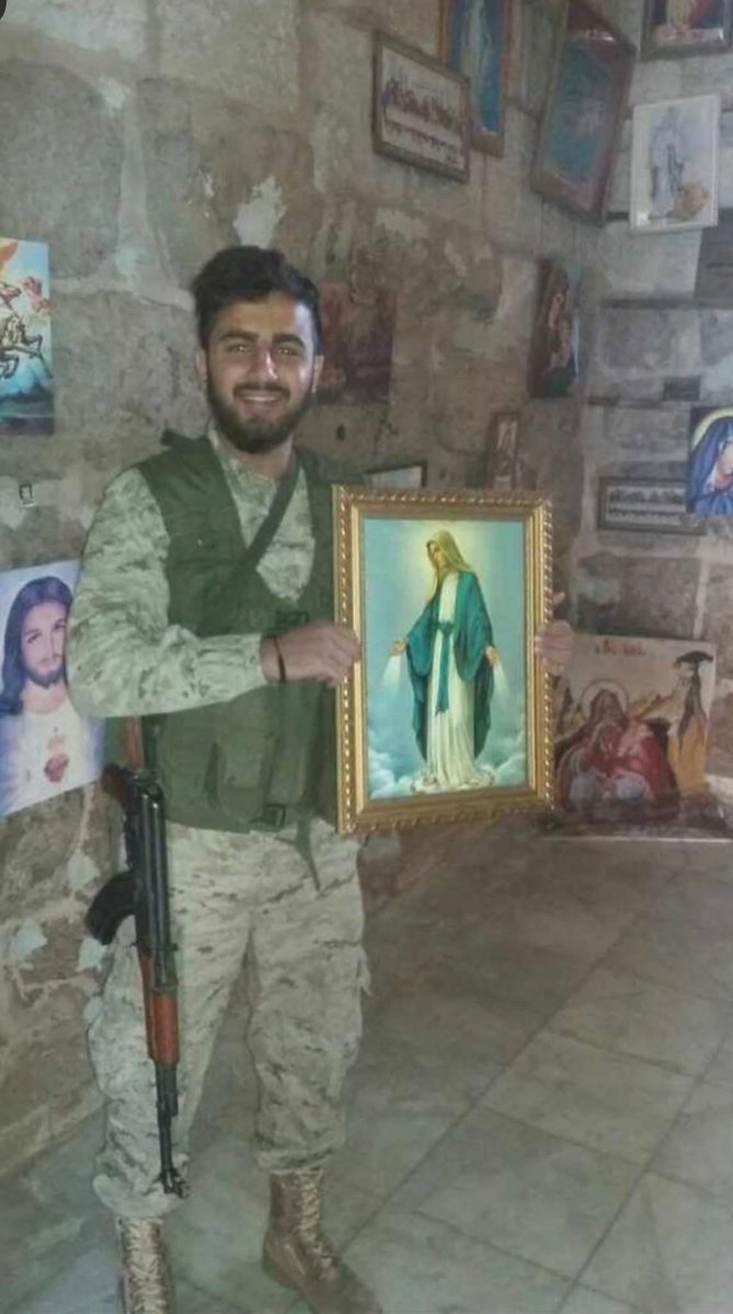 somospueblo_es's tweet photo. Jamás olvidemos como #Hezbola protegió a las antiguas comunidades cristianas de #Siria de los #terroristas takfiríes. 

Son la única fuerza patriota que han luchado contra #AlQaeda el #ISIS y ahora el #terrorismo sionista que sigue bombardeando escuelas y hospitales.
#isisrael https://t.co/0rpyXRCqyH