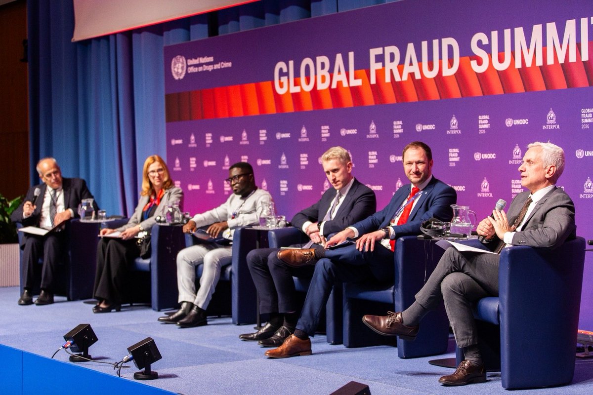Slovakia_OSCE's tweet image. 🇸🇰✨ Today @AaLHumanRights , had the honor of leading the closing session of the Global Fraud Summit 2026 in Vienna, discussing the future of the fight against fraud. Slovakia stays firmly committed to global cooperation against organized fraud. #GlobalFraudSummit #UNODC
