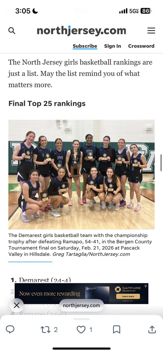 NV-Demarest Athletics Official Site tweet media