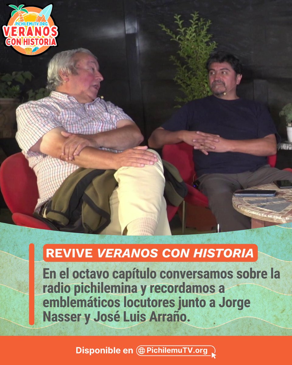 📷En el octavo episodio de PichilemuTV․org: Veranos con Historia conversamos sobre la radio Pichilemina y emblemáticos locutores pichileminos, y visitamos Los Canelos de la Aguada en "Recorridos con Historia": pichilemutv.org/c9j5