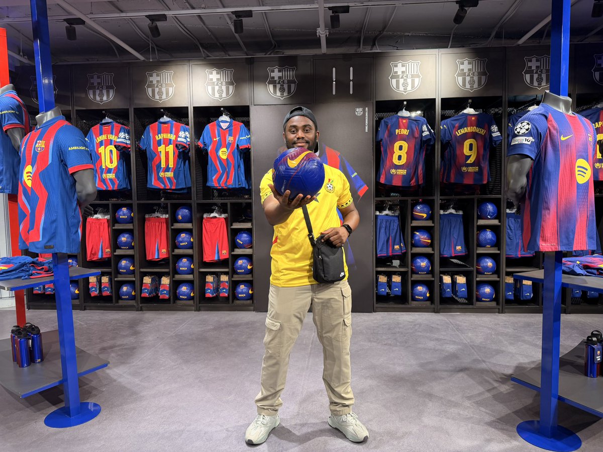 Kasoa_MansaMusa's tweet photo. @theberneese I passed by your team, @FCBarcelona stadium today. Lamine Yamal says hi. https://t.co/nEWzAoY903