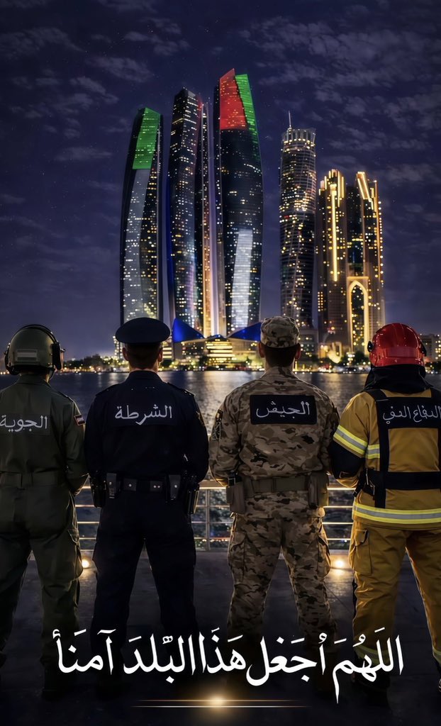 bu_salem7279's tweet photo. بكل فخر واعتزاز، نتوجه بأسمى آيات الشكر والتقدير والعرفان

لكم يا رجال الدفاع الجوي، درع السماء،
ولكم يا أبطال القوات المسلحة، سيف العزة،
ولكم يا حماة الداخلية، عين الوطن الساهرة،
ولكم يا فرسان الدفاع المدني، طوق النجاة،

تحية إجلال لن تصف حجم العرفان.. وقفة رجل واحد في وجه العدوان الإيراني الغاشم جسدت معنى أن الإمارات عصية على من يعاديها.

وللمواطن والمقيم.. وعيكم وحبكم لهذه الأرض كان الدرع الأقوى.

دامت الإمارات شامخة.. وحفظ الله قيادتنا وشعبنا.