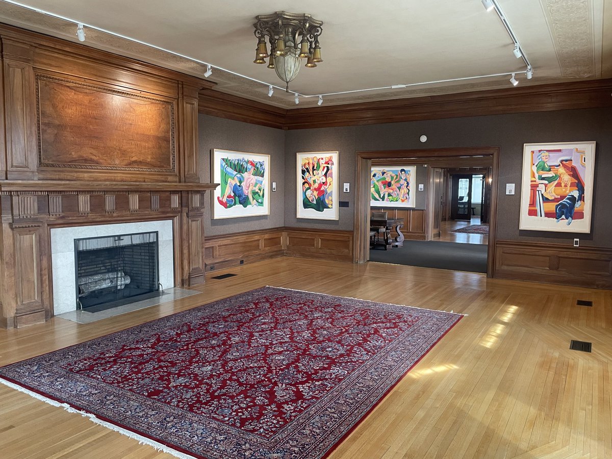 ArtofCycling's tweet photo. I was sent a few sneak peek photos of my installed solo #art #exhibition at the Hoyt, opening this Saturday! #Oilsticks #artwork https://t.co/OmTjPqZEWs