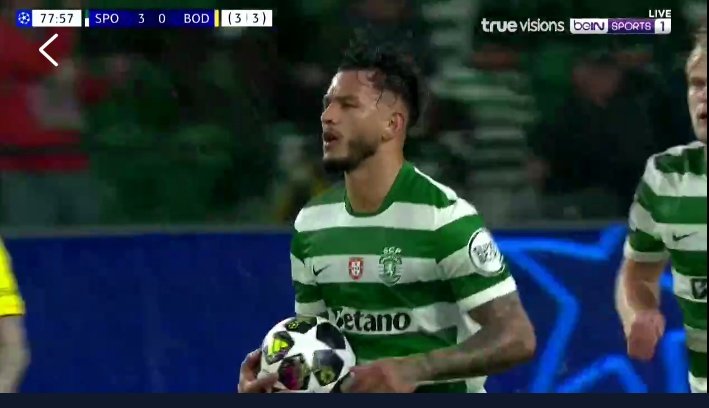 adusei_matthew's tweet photo. Goal: Luis Javier Suarez scores (P) ! 

34' Sporting CP 3-0 Bodø/Glimt https://t.co/BQXAvtUMZ7