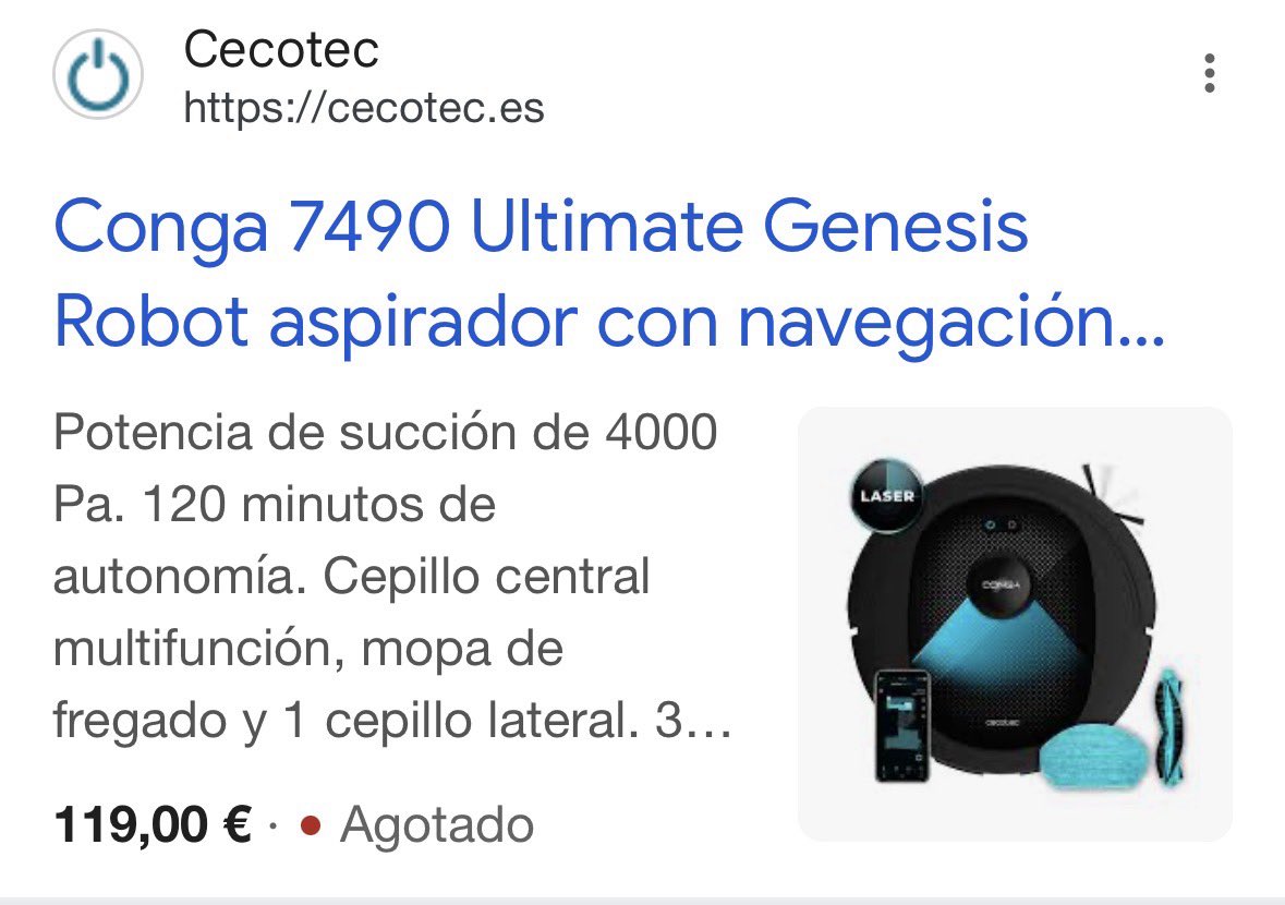 LauraFdezN's tweet image. Llevo un mes sin el robot. Al pedir explicaciones, me dicen por teléfono que "tome las acciones que crea convenientes". No es mantenimiento, es un fallo de un producto que ya aparece como "Agotado" en su web. #cecotec #estafa