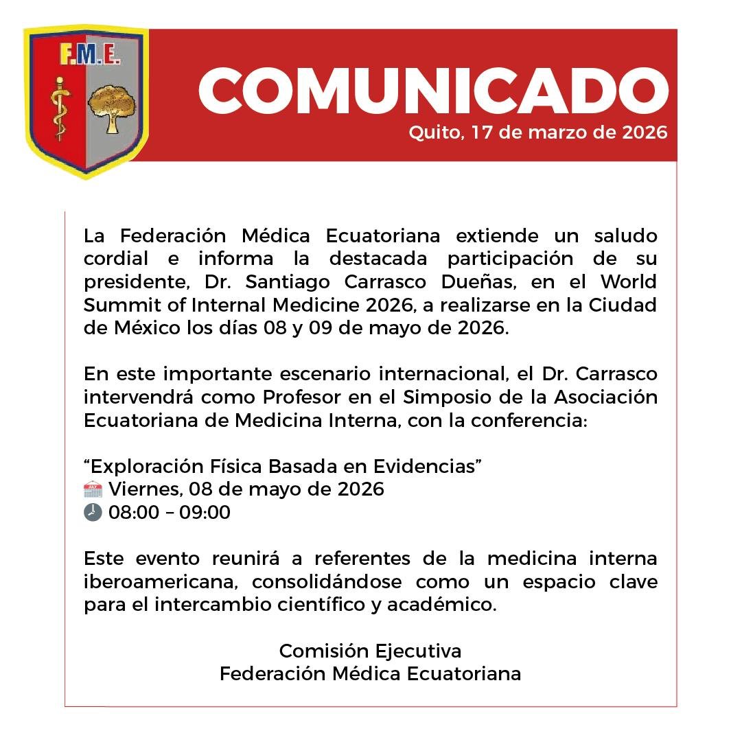 Federación Médica Ecuatoriana tweet media