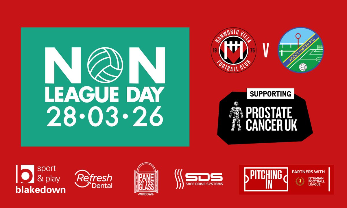 NON LEAGUE DAY IS COMING!
Stay tuned for info on admission offers, but until then <a href="/nonleaguedayuk/">Non-League Day</a> partners with <a href="/ProstateUK/">Prostate Cancer UK</a> to raise funds and awareness, did you know one in 8 men will get prostate cancer? 

Check your risk in 30 seconds with 👉 prostatecanceruk.org/risk-checker