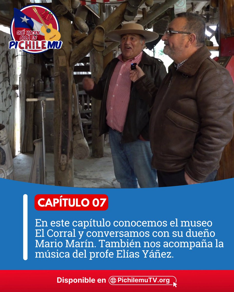 🔴Mira nuevamente Qué Hacen Allá en Pichilemu en su séptimo episodio donde conocemos el museo El Corral de Mario Marín y nos visita el profe Elías Yáñez: pichilemutv.org/q3q5