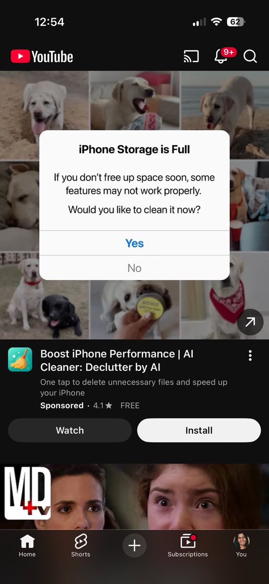 Seriously <a href="/YouTube/">YouTube</a> ? For a paid AI cleaner?!