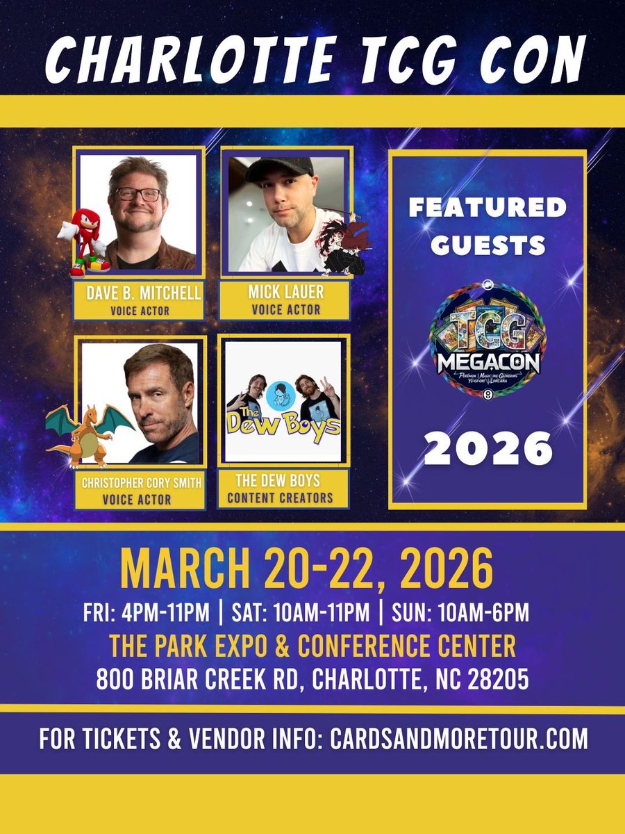 Mick 黎王 Lauer (TCG Megacon, NC 3/20 - 3/22) tweet media