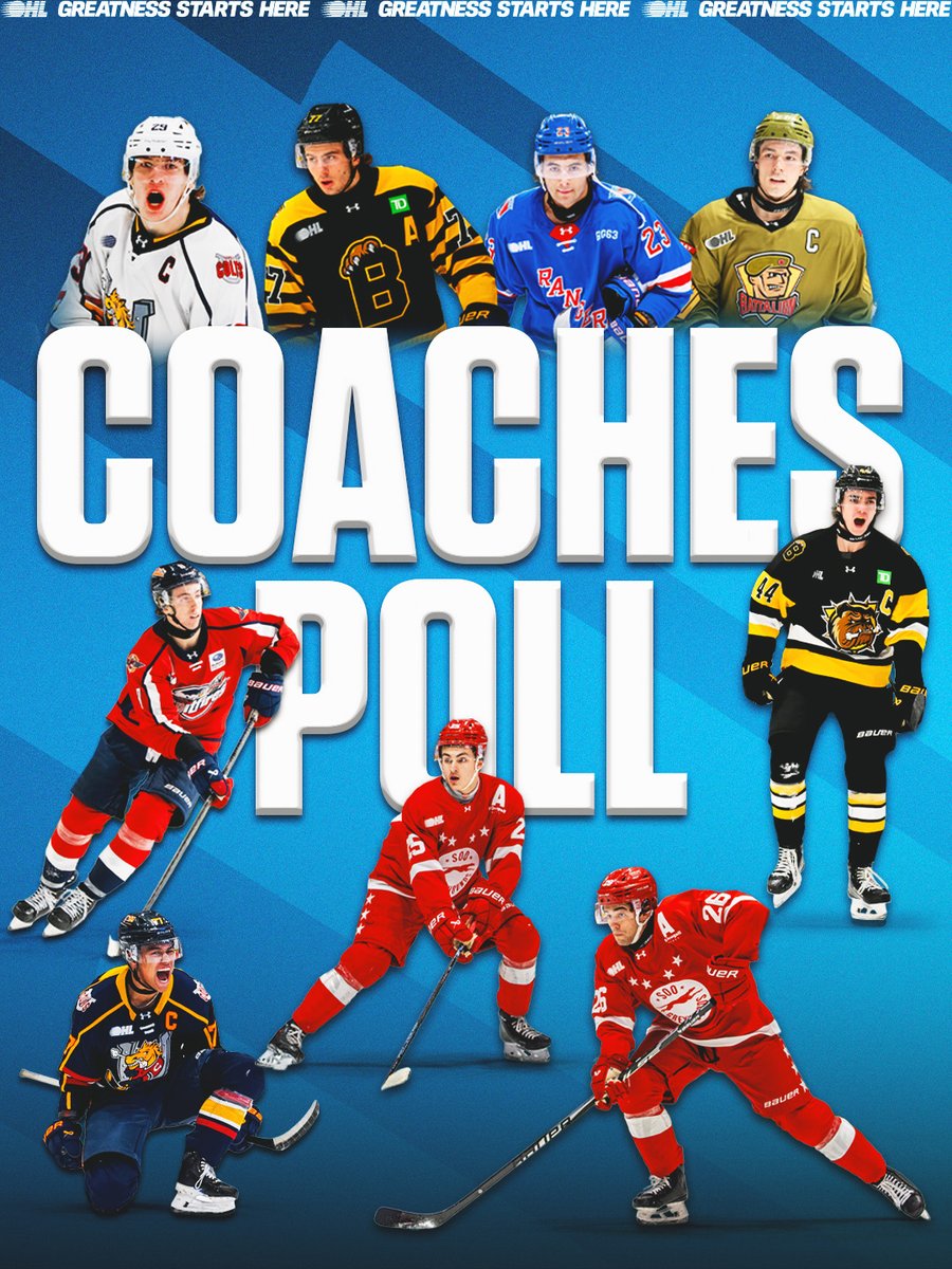 The coaches got their votes in 📊

The annual #OHL Coaches Poll results are in from across the league.

DETAILS 🗞️: tinyurl.com/256juj75
