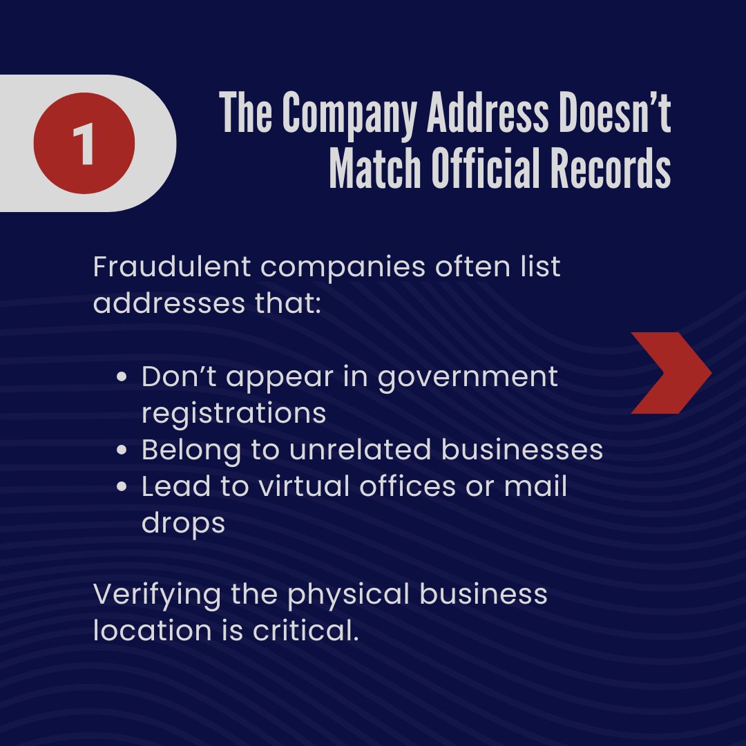 Wymoo's tweet image. Working with an overseas company? Watch for these 3 red flags 🚩

Verify before you sign with international background checks.

#DueDiligence #FraudPrevention #InternationalBusiness #BackgroundChecks