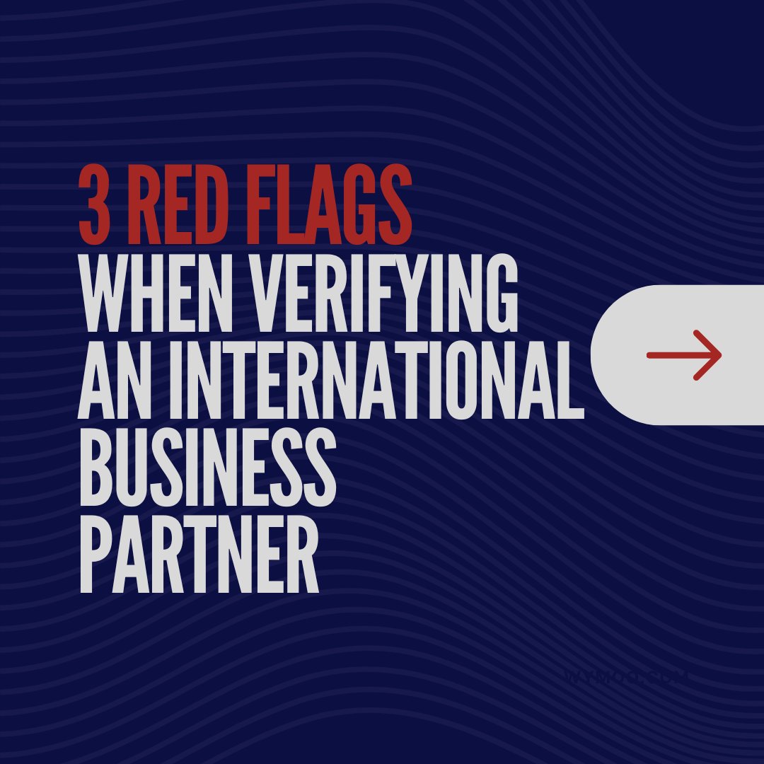 Wymoo's tweet image. Working with an overseas company? Watch for these 3 red flags 🚩

Verify before you sign with international background checks.

#DueDiligence #FraudPrevention #InternationalBusiness #BackgroundChecks