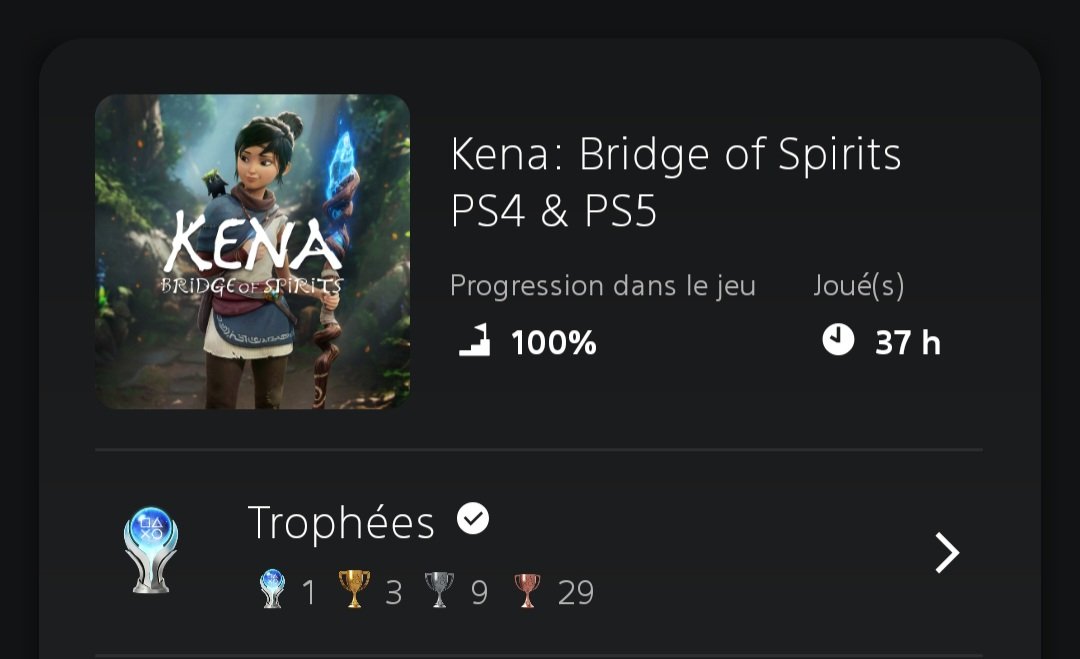 Just got that beautiful but extreme pain in this ass platinum 🥹 
Probably the hardest one I did with rebirth,  im very proud of myself 
Can't wait for the next Kena to come soon 👀