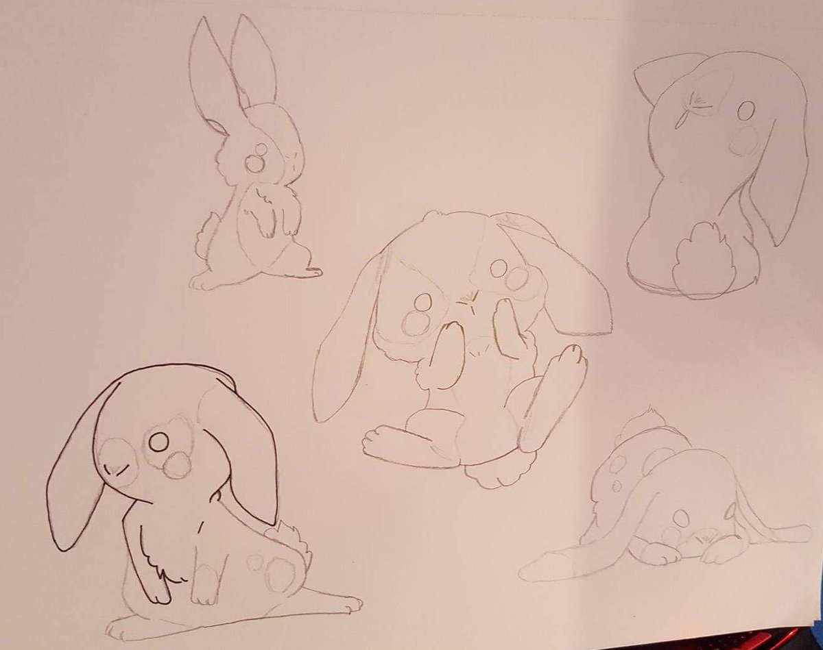 fiore_rae's tweet photo. Some #stickerdesigns today #inspired by the Japanese #LoppyBunny✨hoping this #process test makes them easier to scan&amp;render, even gave them names they too #cute~ https://t.co/63rwM5ecJB