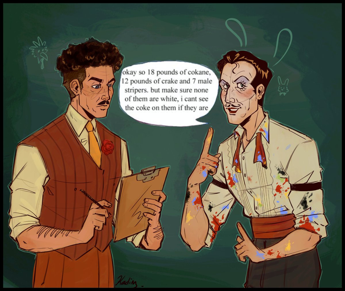 almightykadim's tweet photo. Biology class doodle #bioshock #sandercohen #martinfinnegan https://t.co/7p3uP9Orib