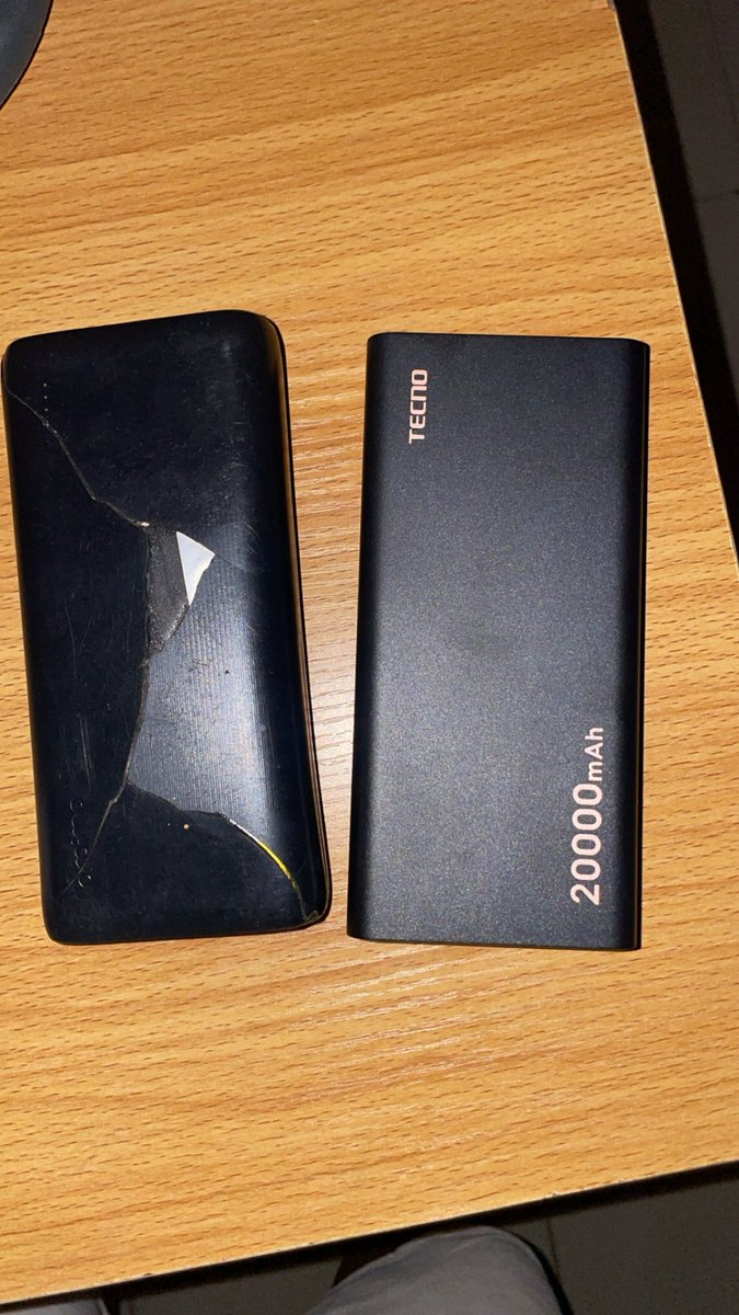 EhisOjeks's tweet photo. Finally changed my pregnant Oraimo powerbank 
Is it true Tecno is better than Oraimo? https://t.co/JmMvmWcfT7
