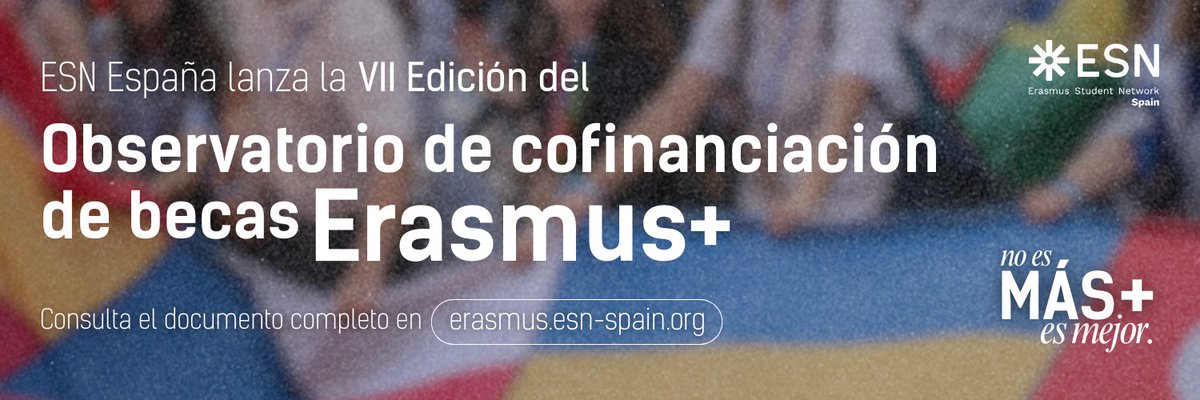 esn_ub's tweet photo. 🚀 Ja és aquí! ESN Espanya presenta la VII edició de l’Observatori de Cofinançament de Beques Erasmus+, el major informe de recopilació de dades sobre beques tant a nivell estatal com autonòmic. #ErasmusPlus https://t.co/LSN5NTK4xI