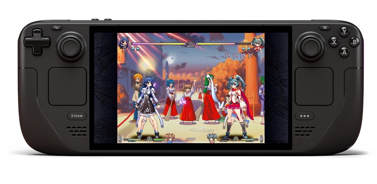 eigoMANGA's tweet photo. And yes — the DLCs are ready too 🔥

Kurumi, Hilda Rize, and Lilith are all playable on Steam Deck.

Build your roster. Take them anywhere. https://t.co/lL54Sv6jb6