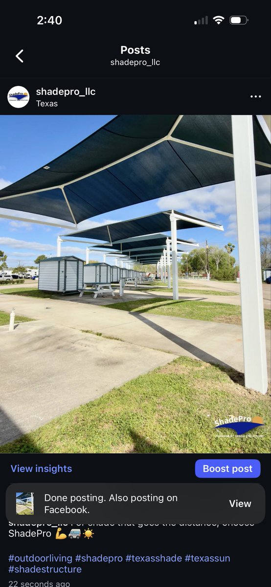 ShadeProLLC's tweet image. For shade that goes the distance, choose ShadePro 💪🚐☀️

#outdoorliving #shadepro #texasshade #texassun #shadestructure