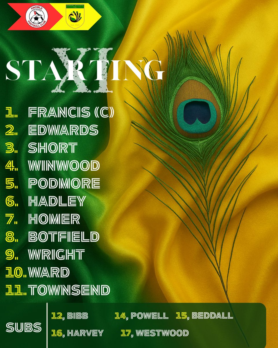 GornalAyWe's tweet photo. STARTING XI

The starting lineup for this top of the table clash. https://t.co/CKQLxvTOlS