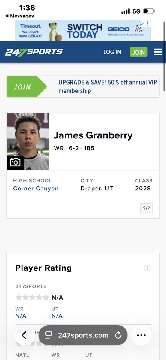 James Granberry V tweet media