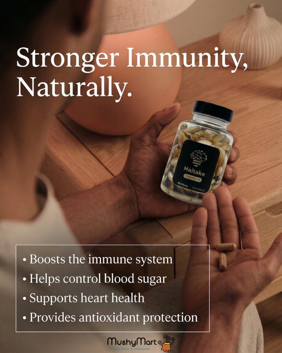 Mushymarteu01's tweet image. Medicinal mushrooms like maitake contain compounds that support balance, energy, and overall wellness.

Sometimes the most powerful support comes from what nature has already perfected.

Discover MCMyco Maitake at Mushymart.

#maitake #medicinalmushrooms #naturalhealth