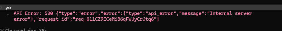 Bio_Snipz's tweet photo. An alt non-dependent Claude code API replacement for moments like this so when you get a 500 error, you can still address open issues. Be careful though with GLM5; in my experience, it's really good at auditing and adding issues and spotting them, so read only and write to issues https://t.co/ajHSQx2hp7