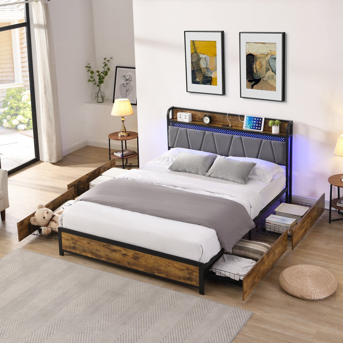 decors4u's tweet image. Upgrade your room with our Full Bed Frame featuring a storage headboard with charging ports, 4 drawers, and LED lights in brown &amp;amp; gray.
Shop now: DecorsForYou.com
#BedroomDecor #BedFrame #StorageFurniture #decorsforyou
decorsforyou.com/full-size-bed-…...