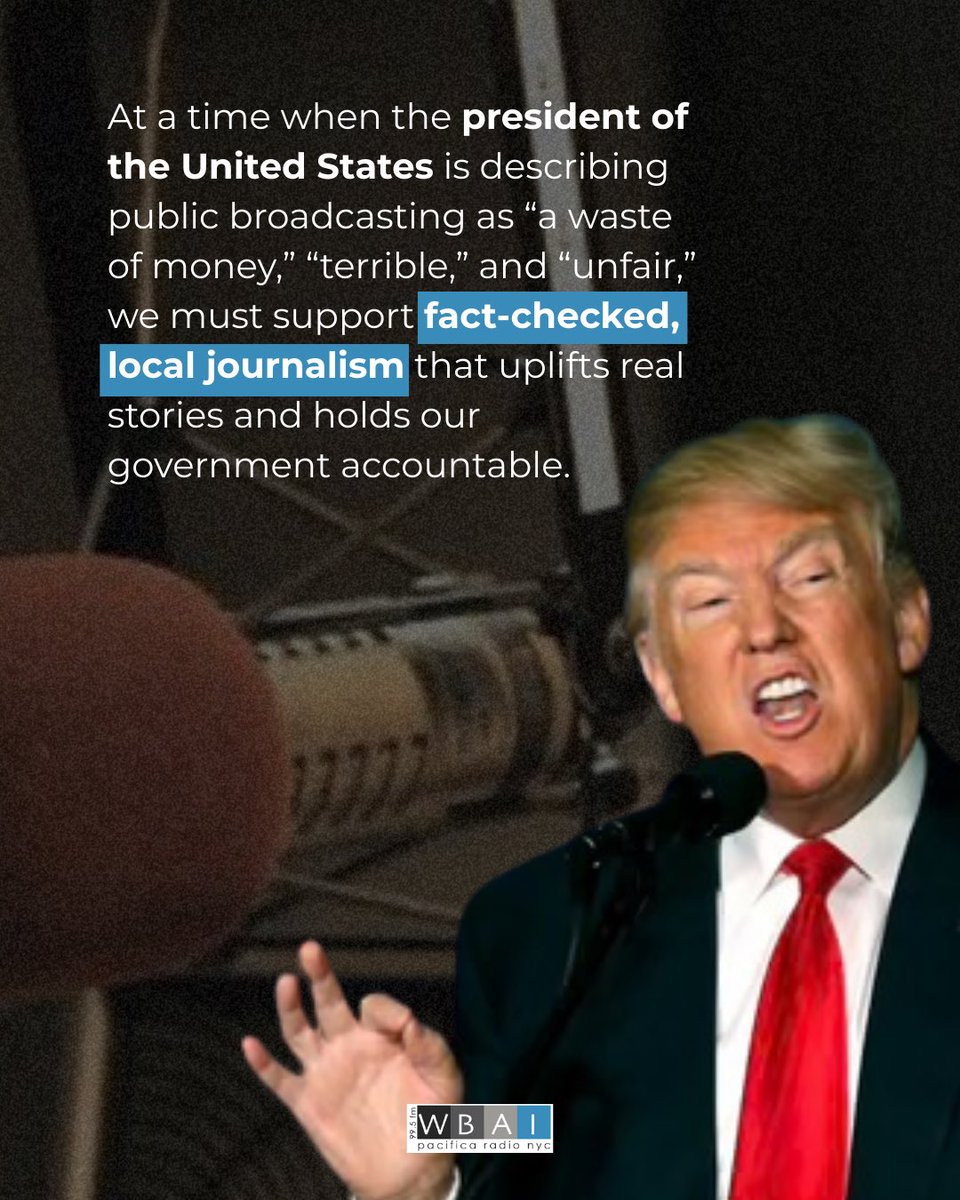 WBAI New York at 99.5 FM, streaming at wbai.org tweet media