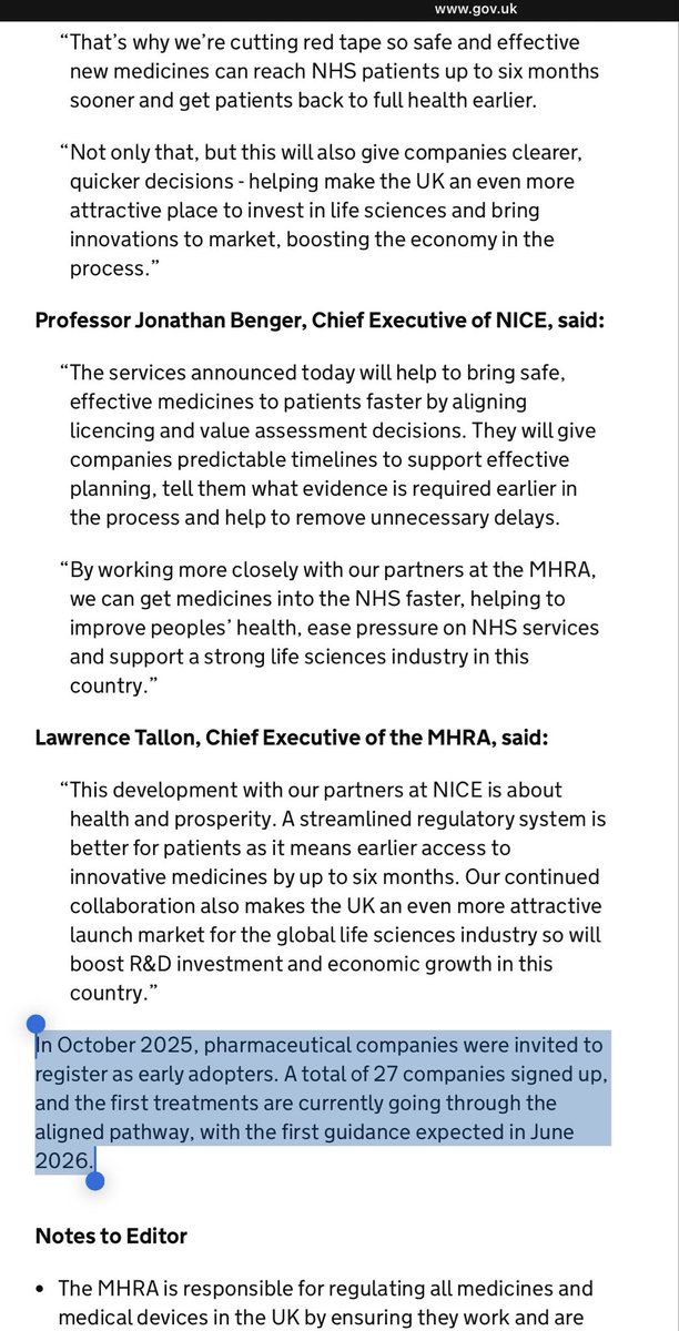 maveric92283613's tweet photo. #CANCER #UKMHRA &amp; #NICE
$NWBO 4 Generational 💰

Alignment of The UK Road 

INVITED Oct 2025 total of 27 companies signed up, and the first treatments are currently going through the aligned pathway, with the first guidance expected in June 2026. (Aligns w/my PMsg after Dec ASM) https://t.co/UdgEPRFd4T