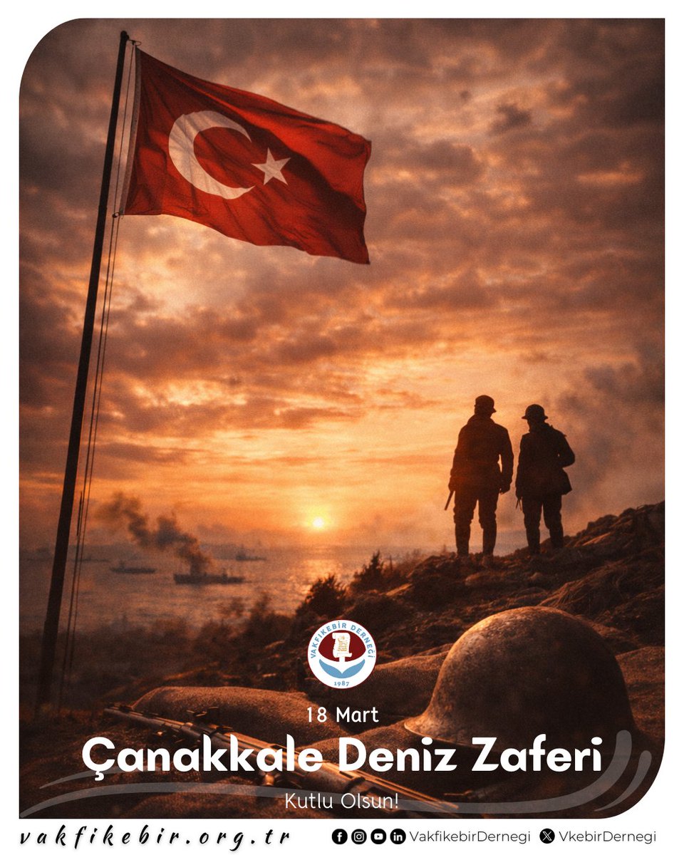 🇹🇷 Milletimizin bağımsızlık iradesinin tüm dünyaya gösterildiği büyük zaferin yıl dönümünde, aziz şehitlerimizi rahmetle anıyoruz.

18 Mart Çanakkale Deniz Zaferi kutlu olsun.

#Trabzon #Vakfıkebir #ÇanakkaleZaferi #18Mart #kutlama