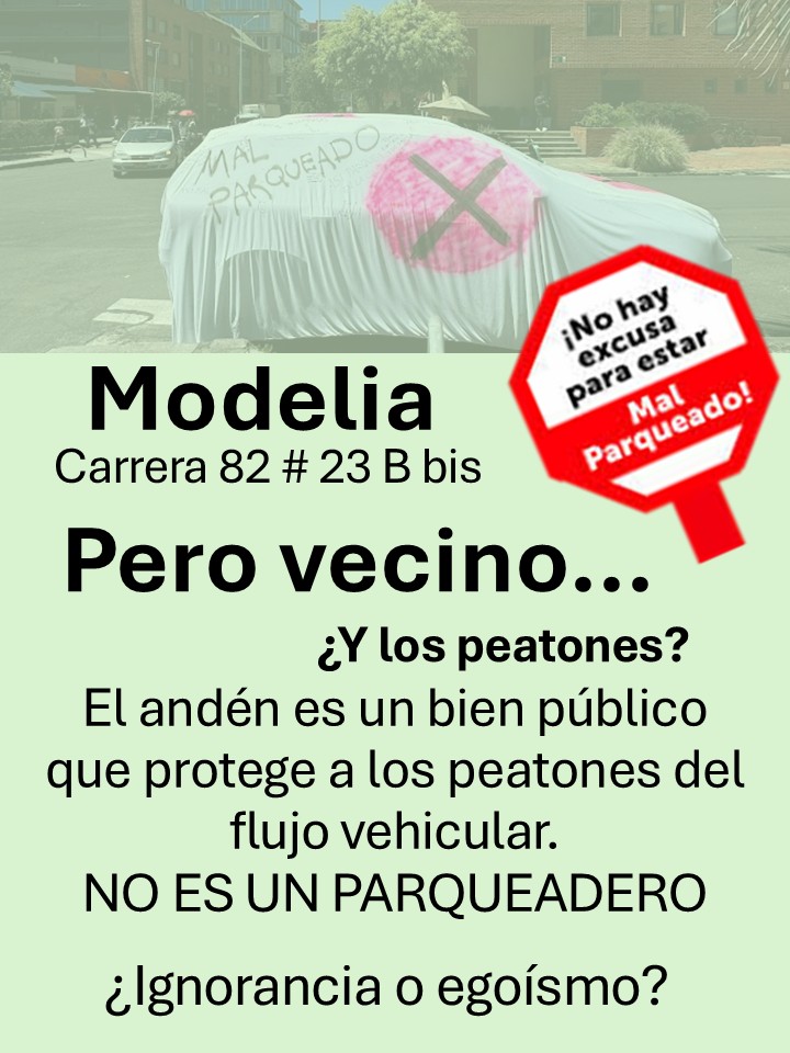 Modelia

¿Será muy difícil cumplir las normas y respetar a los demás?

<a href="/SectorMovilidad/">Movilidad Bogotá</a> 
<a href="/BogotaTransito/">Bogotá Tránsito</a> 

Vía <a href="/ModeliaBogota/">Andenes para peatones Modelia</a>