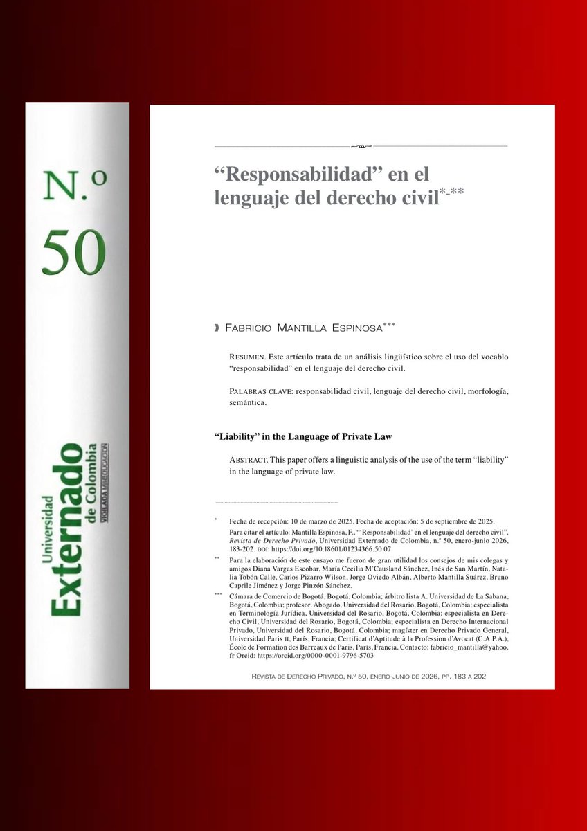 Revista de Derecho Privado tweet media