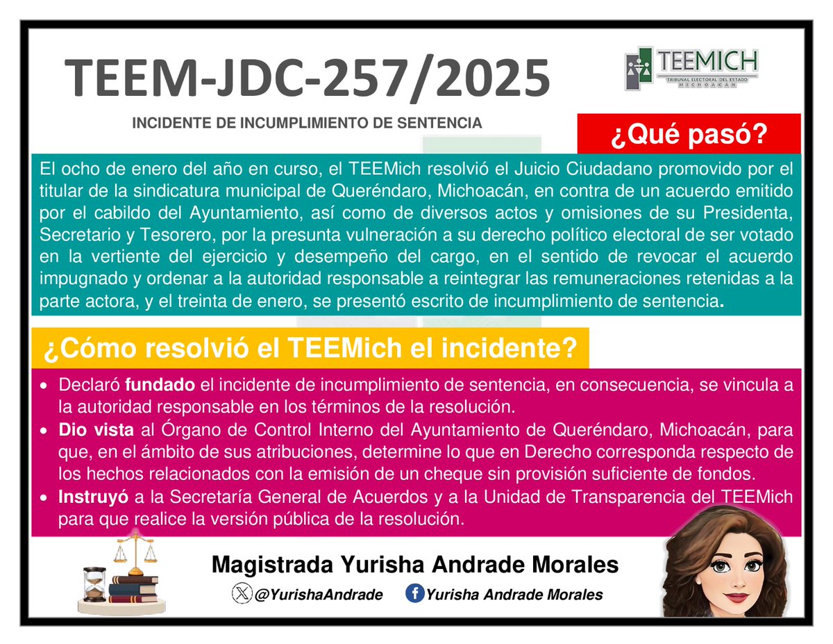 Magistrada Yurisha Andrade tweet media