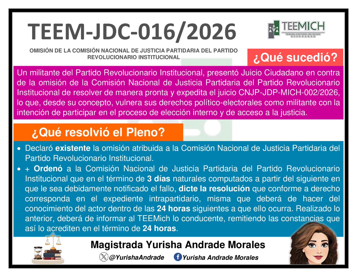 Magistrada Yurisha Andrade tweet media
