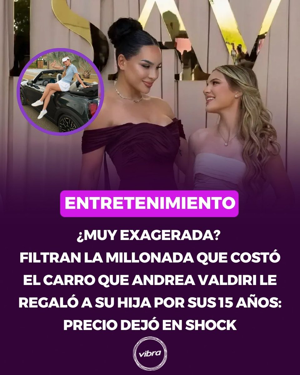 vibra_co's tweet image. ¿Muy lujoso? El precio ha dejado sorprendidos a los seguidores de la polémica influenciadora tras conocer los detalles del vehículo 🚗💲😱 👀 #AndreaValdiri #Carro #Hija #15años #Isabella
Detalles aquí: vibra.co/?p=528431