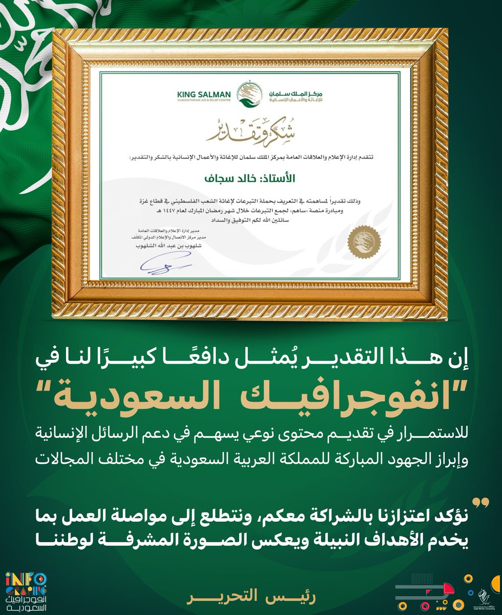 نعتز بثقتكم… ونمضي لإبراز الرسائل الإنسانية للمملكة