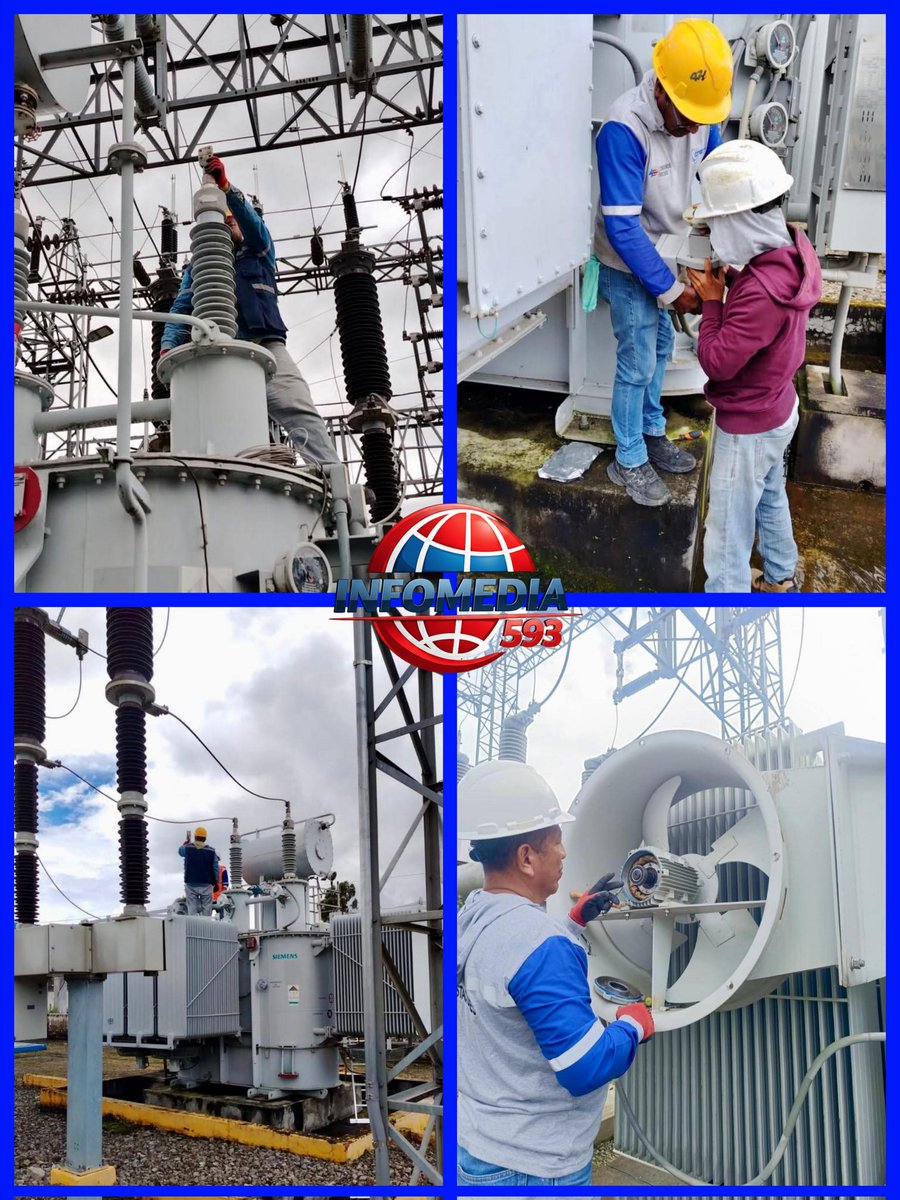 #BOLÍVAR Equipo técnico de <a href="/CNEL_EP/">CNEL EP</a> <a href="/servicioscnelep/">Servicios CNEL EP</a> ejecutó trabajos de mantenimiento preventivo en el transformador de potencia Siemens de 10/12,5 MVA, ubicado en la subestación #Guanujo
#infomedia #cnelep #cnel
Detalles ⬇️
facebook.com/share/p/1DBxMW…