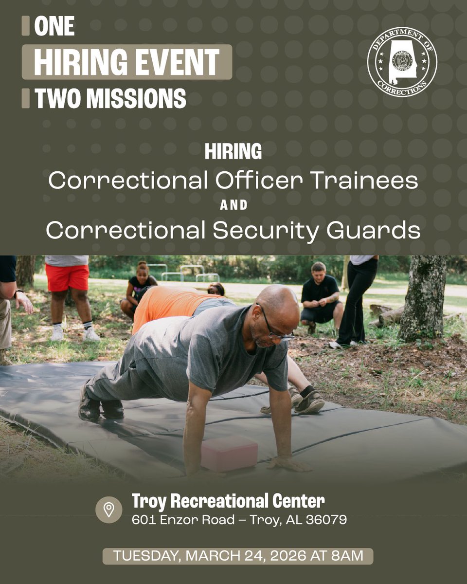 Alabama Department of Corrections tweet media