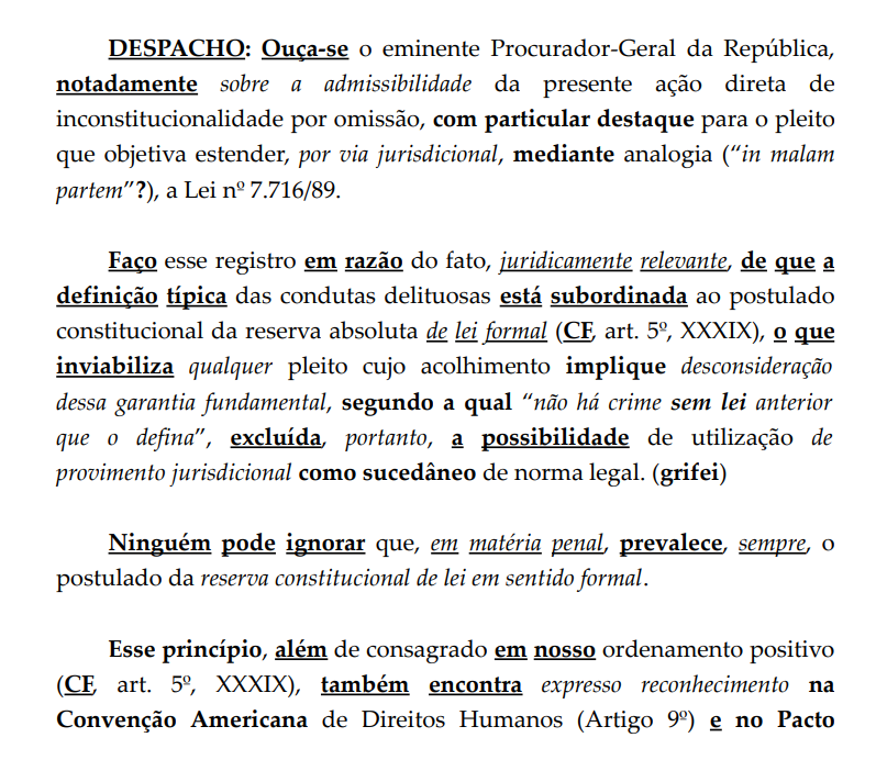 namelessmisst's tweet photo. não estou conseguindo ler esse despacho pq o divo do ministro simplesmente decidiu grifar palavras aleatórias (? https://t.co/ucSpuCbTxH