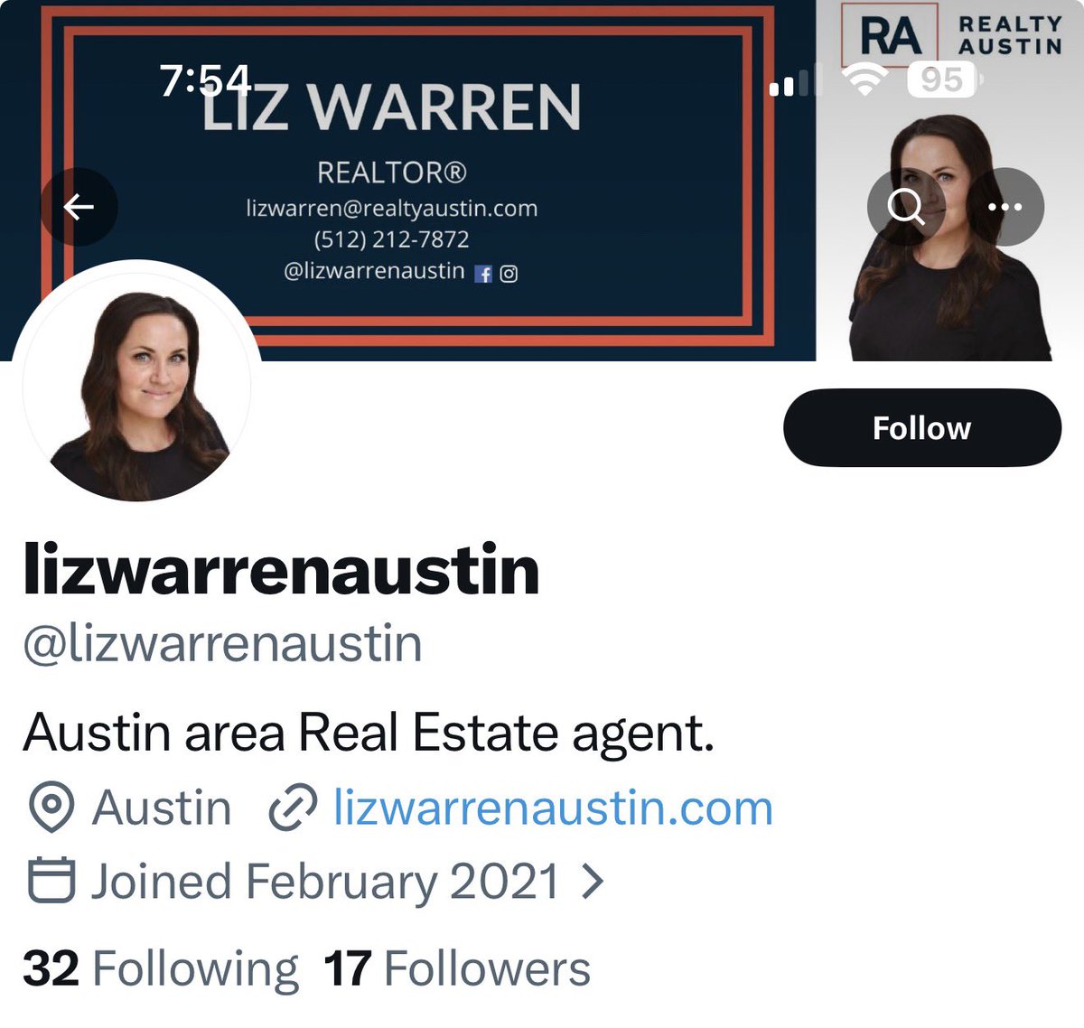 🚨 Meet <a href="/lizwarrenaustin/">lizwarrenaustin</a>, a realtor in Austin Texas. 

She will not work for MAGA clients.  She hates you!  

Make her famous.