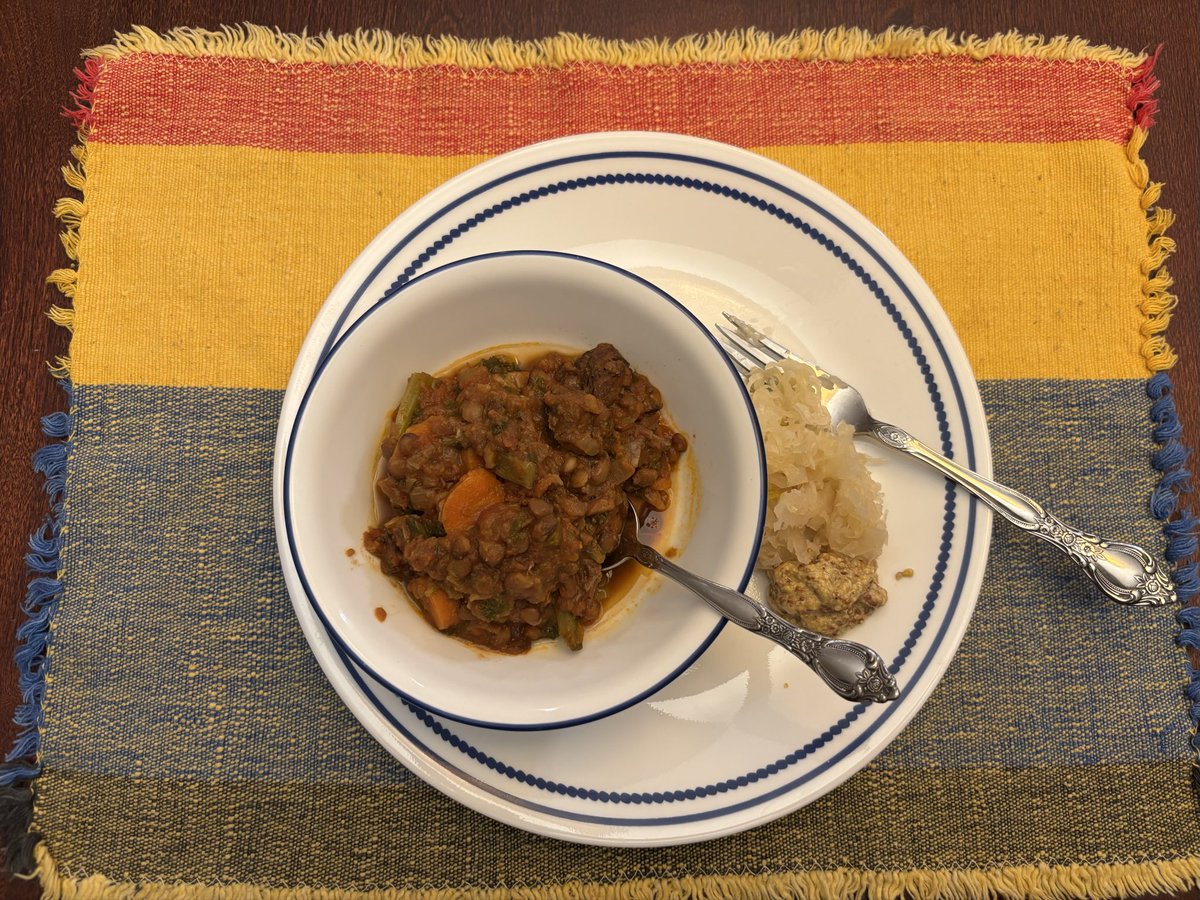 NFranti's tweet image. Eating this delicious beef stew and sauerkraut on St. Patrick’s Day! #notIrish #Germanfood