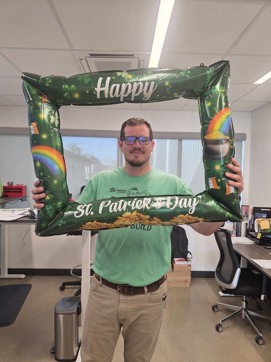 HabitatTucson's tweet photo. 🍀 Happy St. Patrick's Day!

We are feeling incredibly lucky today—not because of four-leaf clovers, but because of YOU.

To our Volunteers, homeowners, and donors: Thank you for your time, talent, and treasure—you make our mission possible! We couldn't build without you!

#HFHT https://t.co/Gk9JKOh8B4