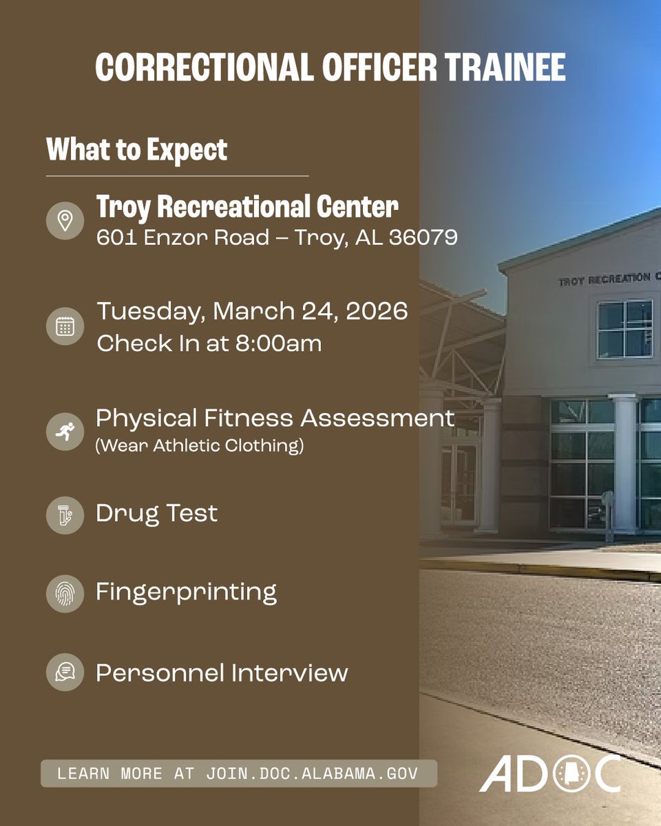 Alabama Department of Corrections tweet media