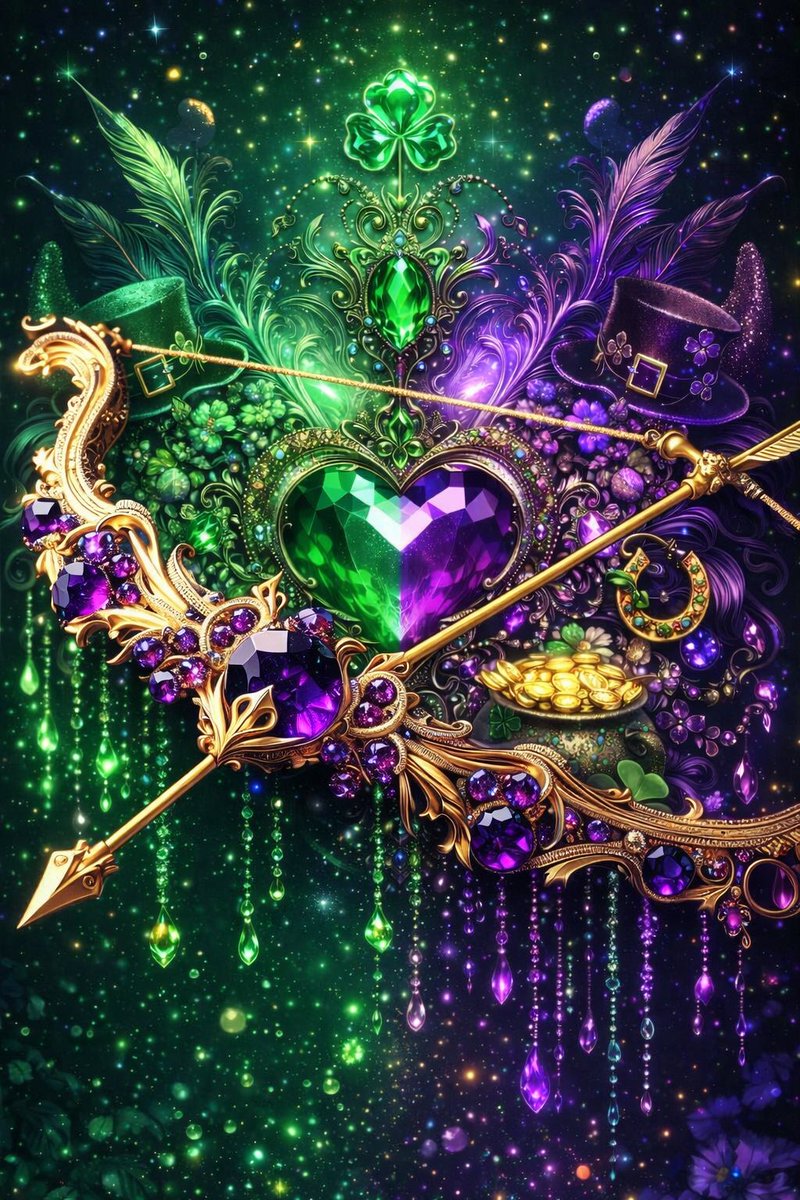 DarleyLance's tweet image. 💚 Radiance in Rivulets 💜 
  Cupid’s charm in a clover’s gleam,
 Hearts entwined in a lucky stream.
 To #partake is to trust the flow... 
Love’s good fortune, in rivulets aglow.
#VSS365 #FOXPROSE