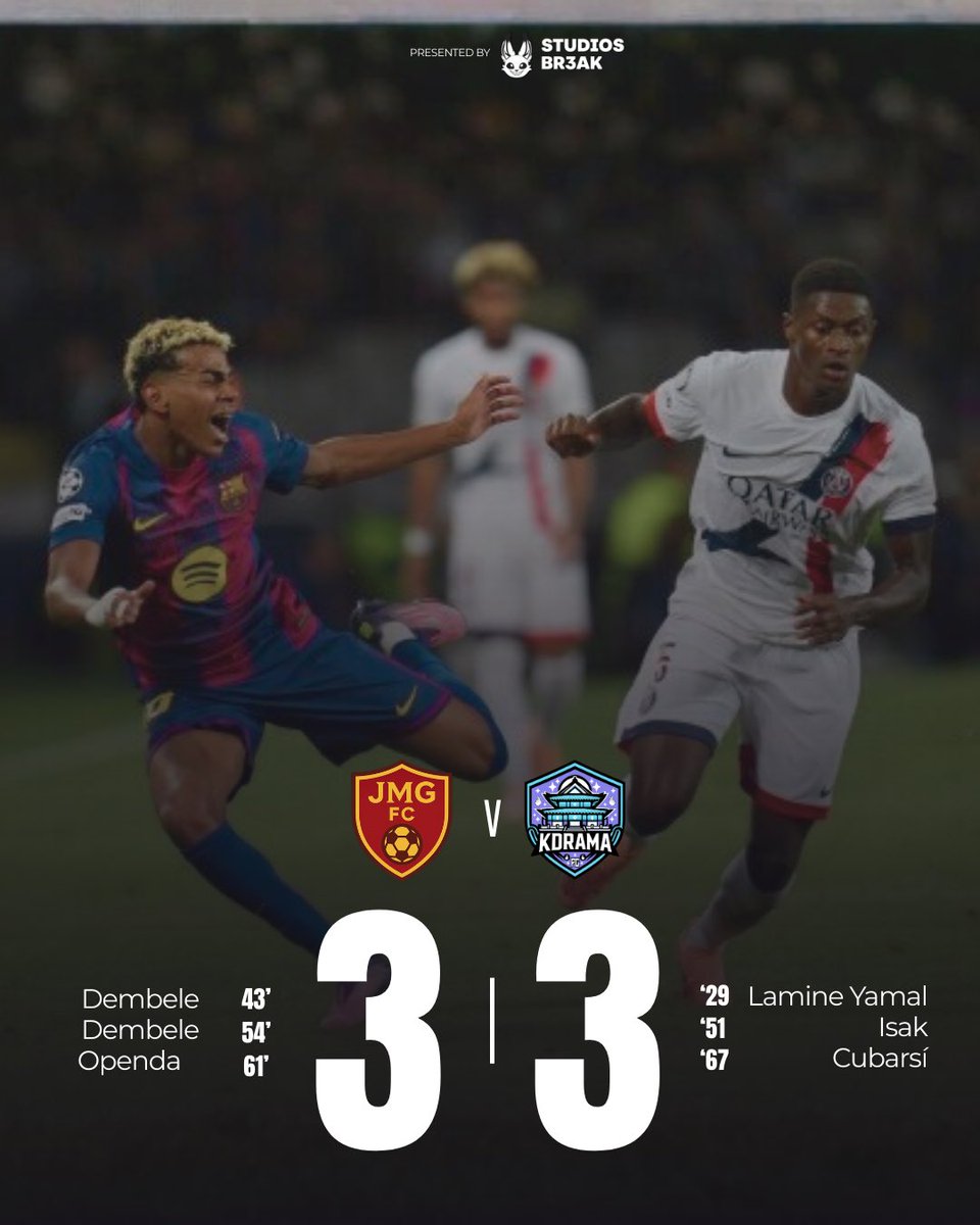 FULL TIME <a href="/fc_jmg/">JMG FC</a> vs <a href="/KDRAMAFC10/">K-DRAMA FC</a>